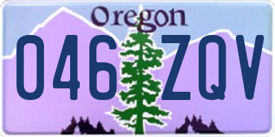 OR license plate 046ZQV