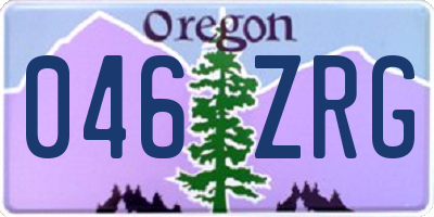 OR license plate 046ZRG