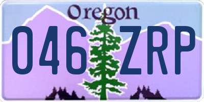 OR license plate 046ZRP