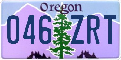 OR license plate 046ZRT