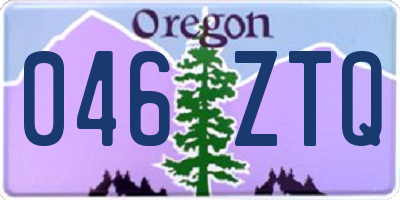 OR license plate 046ZTQ