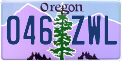 OR license plate 046ZWL