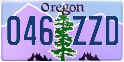 OR license plate 046ZZD