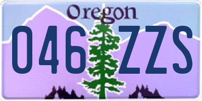 OR license plate 046ZZS