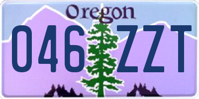 OR license plate 046ZZT
