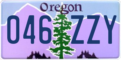OR license plate 046ZZY