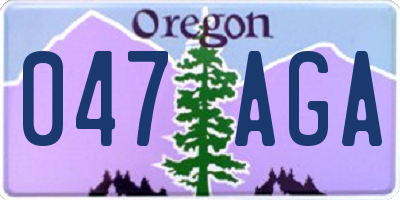 OR license plate 047AGA