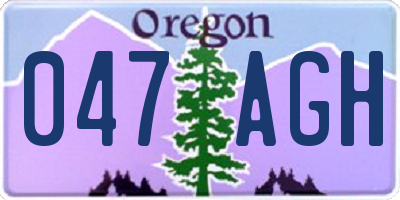 OR license plate 047AGH