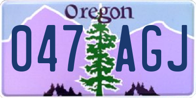 OR license plate 047AGJ