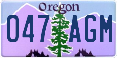 OR license plate 047AGM