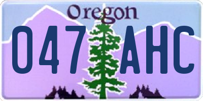 OR license plate 047AHC