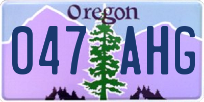 OR license plate 047AHG