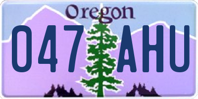 OR license plate 047AHU