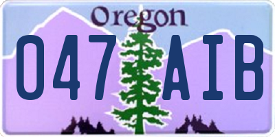 OR license plate 047AIB