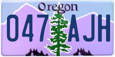 OR license plate 047AJH