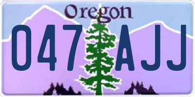 OR license plate 047AJJ
