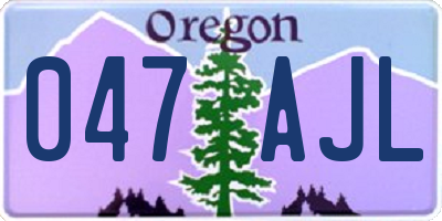 OR license plate 047AJL