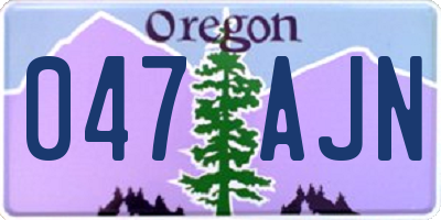 OR license plate 047AJN