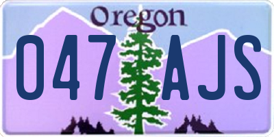 OR license plate 047AJS