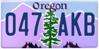 OR license plate 047AKB