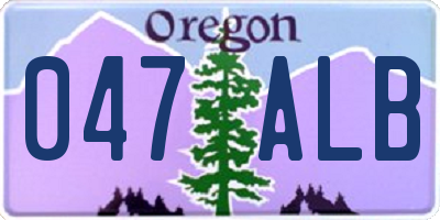 OR license plate 047ALB