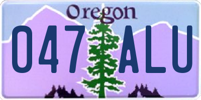 OR license plate 047ALU