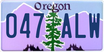 OR license plate 047ALW