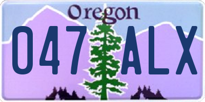 OR license plate 047ALX