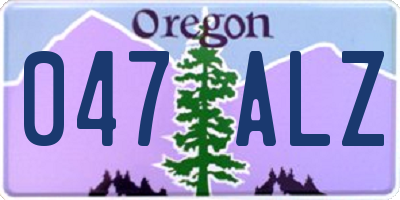 OR license plate 047ALZ