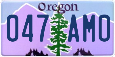 OR license plate 047AMO