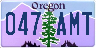 OR license plate 047AMT