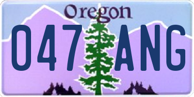 OR license plate 047ANG