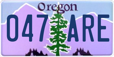OR license plate 047ARE