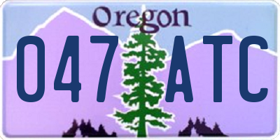 OR license plate 047ATC