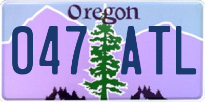 OR license plate 047ATL