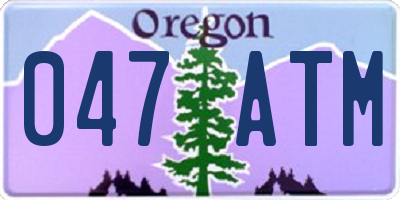 OR license plate 047ATM