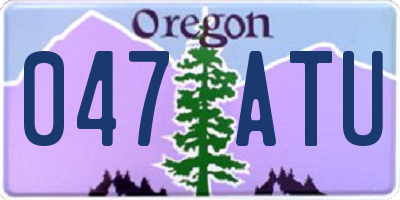 OR license plate 047ATU