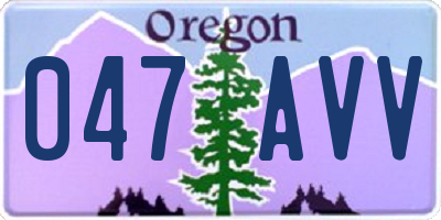 OR license plate 047AVV