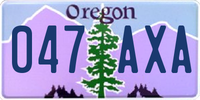OR license plate 047AXA