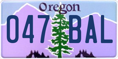 OR license plate 047BAL