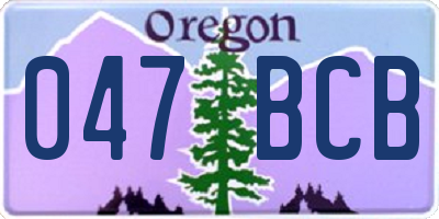 OR license plate 047BCB