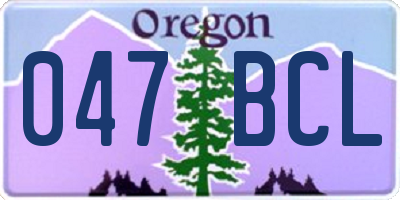 OR license plate 047BCL