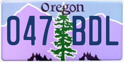 OR license plate 047BDL