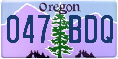 OR license plate 047BDQ