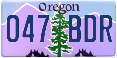 OR license plate 047BDR
