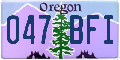 OR license plate 047BFI
