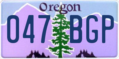 OR license plate 047BGP