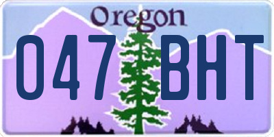 OR license plate 047BHT