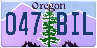 OR license plate 047BIL
