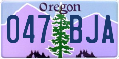 OR license plate 047BJA